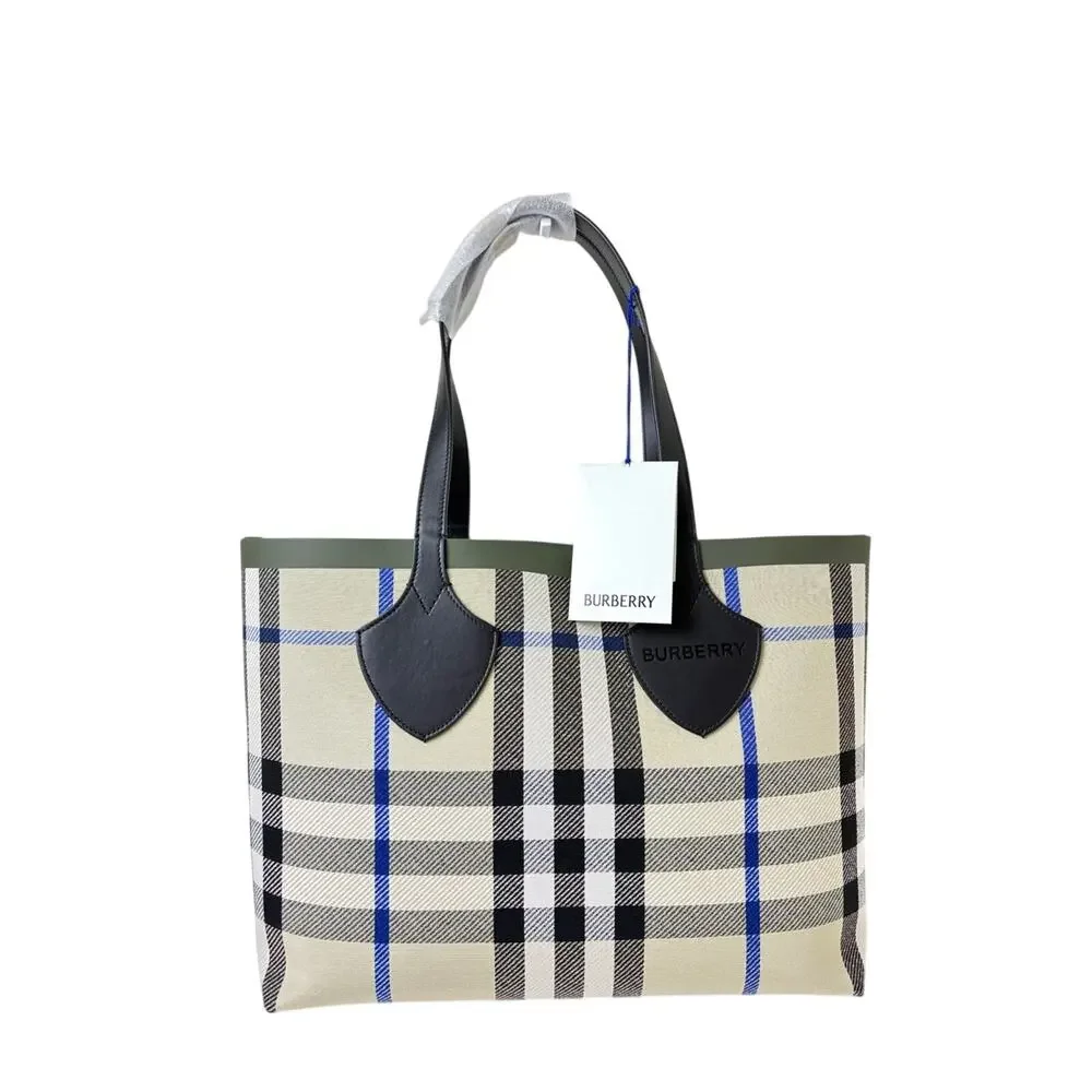 Burberry Reversible Check Canvas Tote Bag